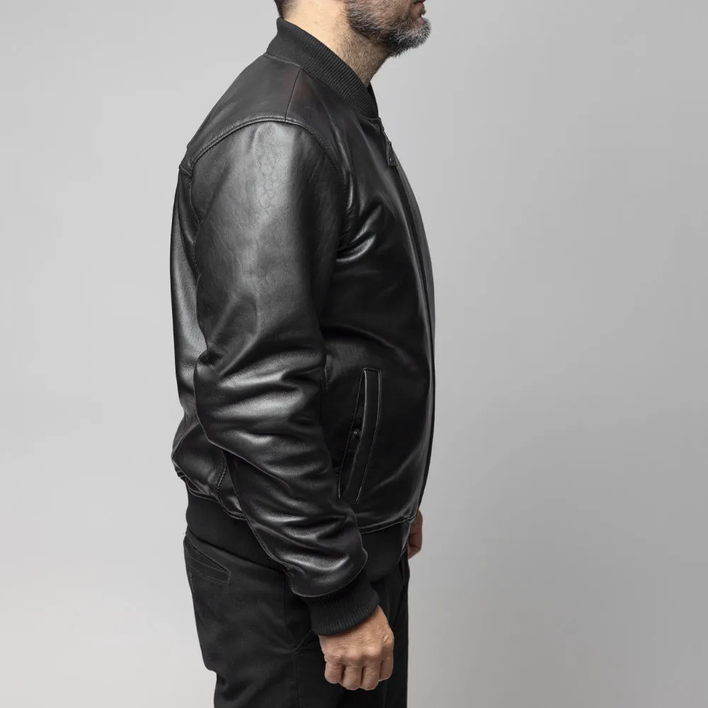 Dravis Men's Leather Bomber Jacket (POS)