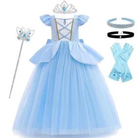 Dreamy Blue Princess Dress Fairy Tale Beauty Dress