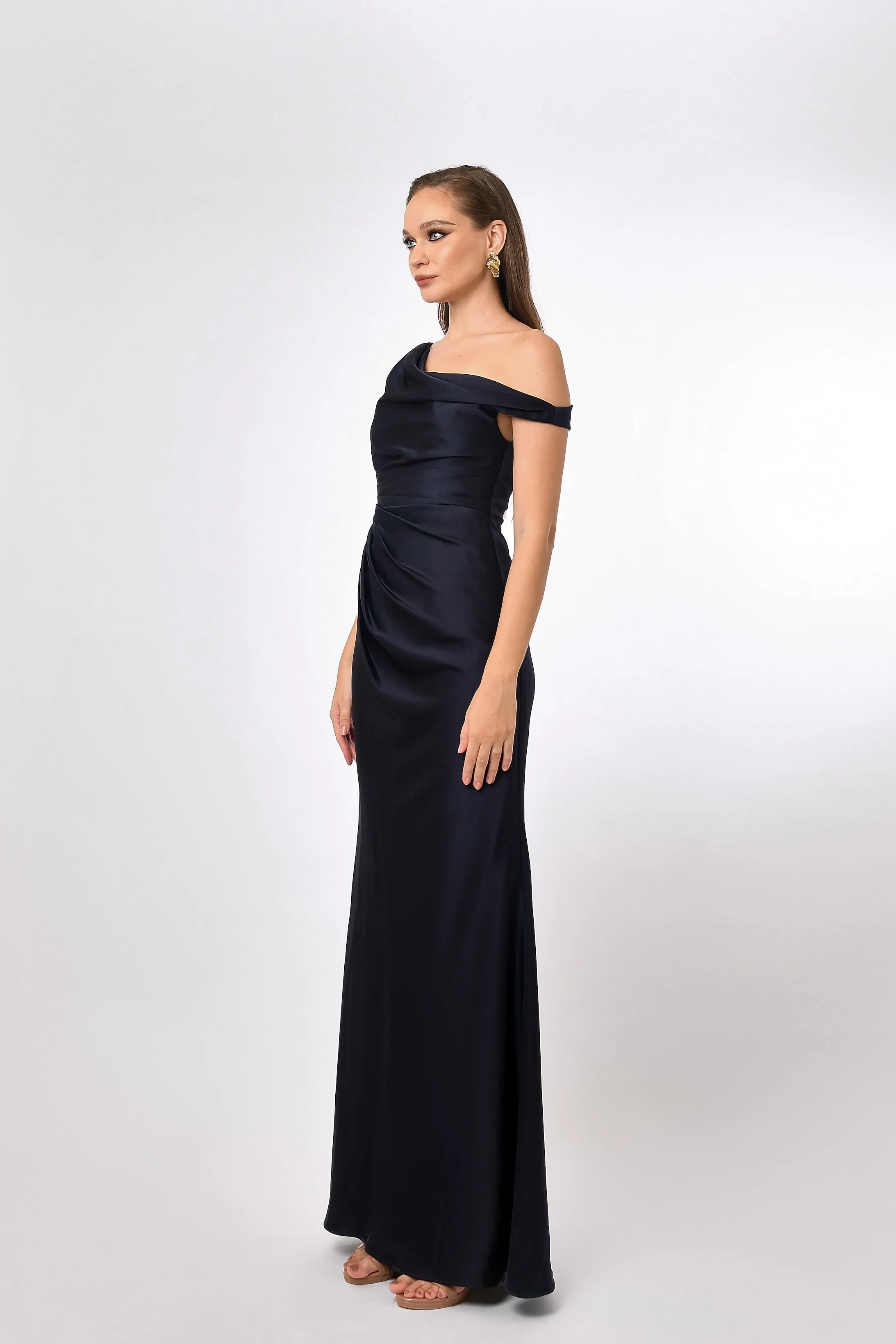 Eliya One Shoulder Drape Maxi