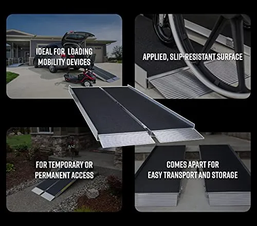 EZ-Access Portable Ramp w/Slip-Resistant Surface, 4 Foot