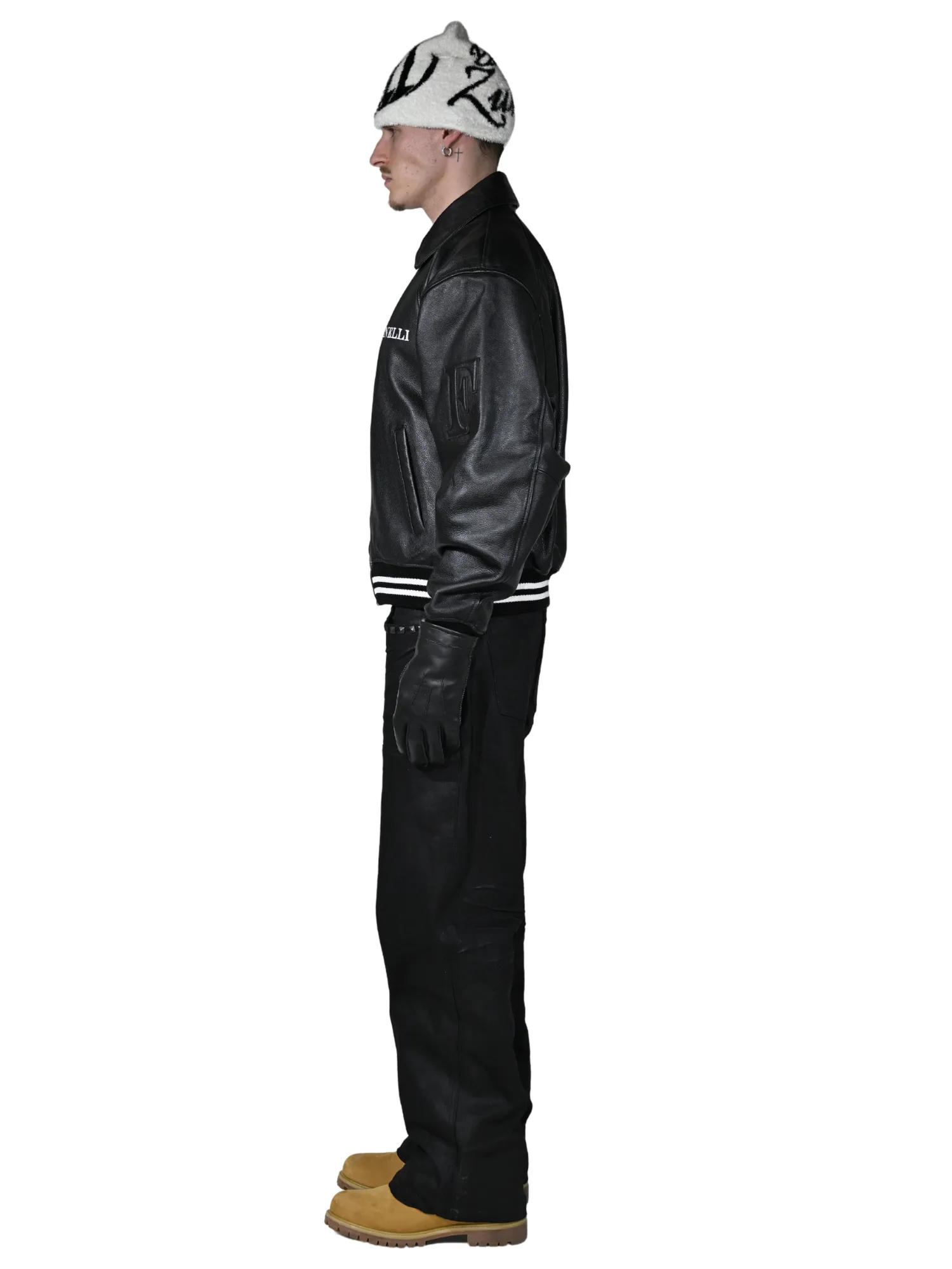 F-Horse Leather Bomber Jacket