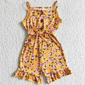 Fashion Infant Baby Girls Jumpsuit Rompers Flower Print Cute Girls Clothes Jumpsuit SR0005