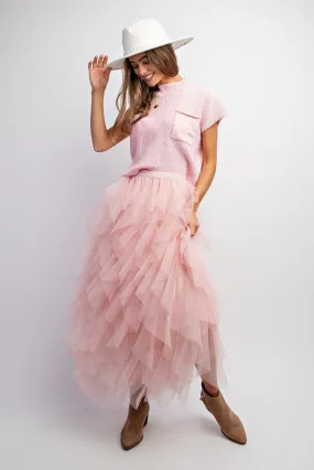 Feel The Excitement Cascading Layered Skirt