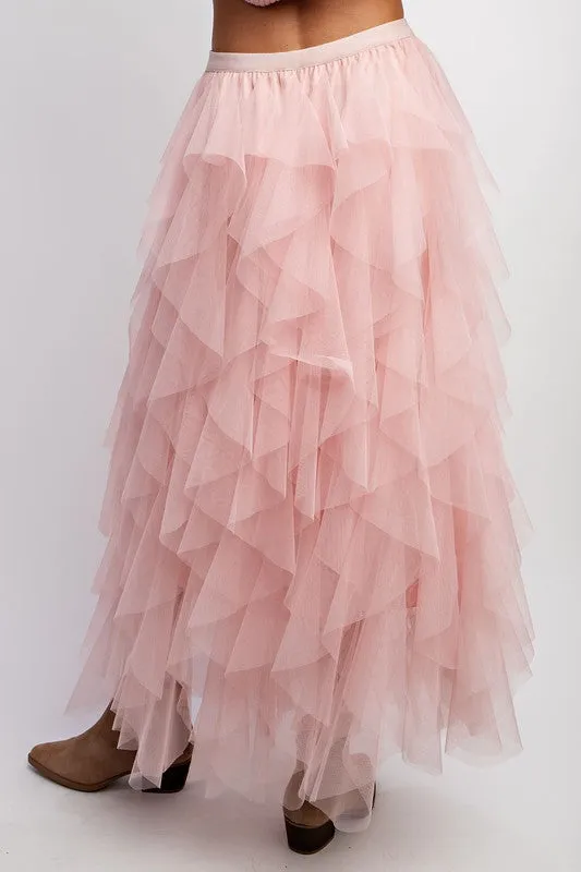 Feel The Excitement Cascading Layered Skirt