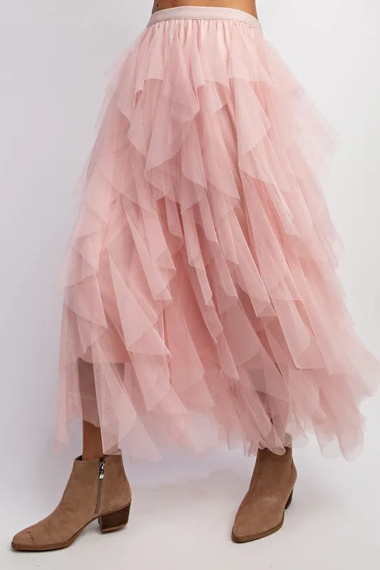 Feel The Excitement Cascading Layered Skirt