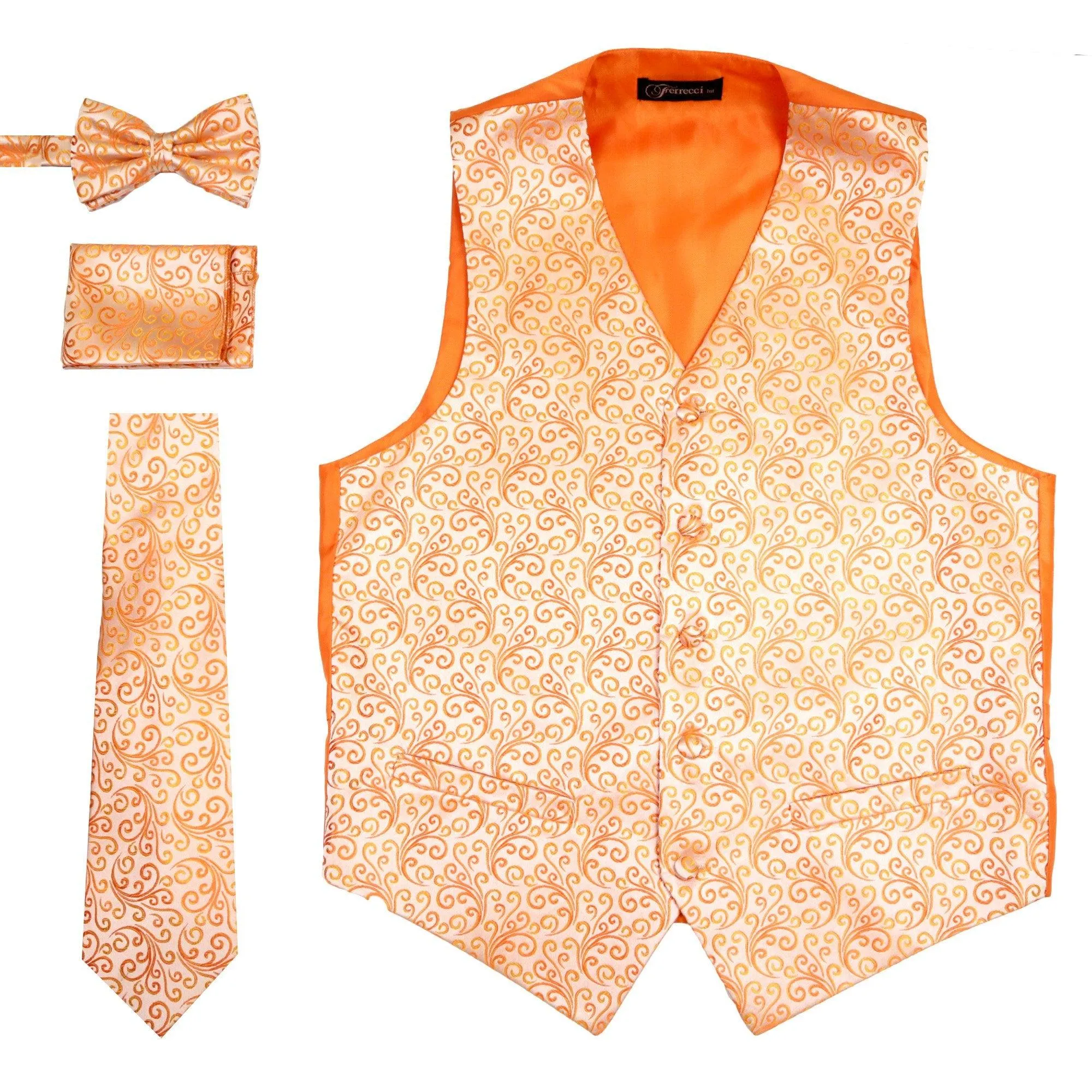 Ferrecci Mens PV50-8 Orange Vest Set