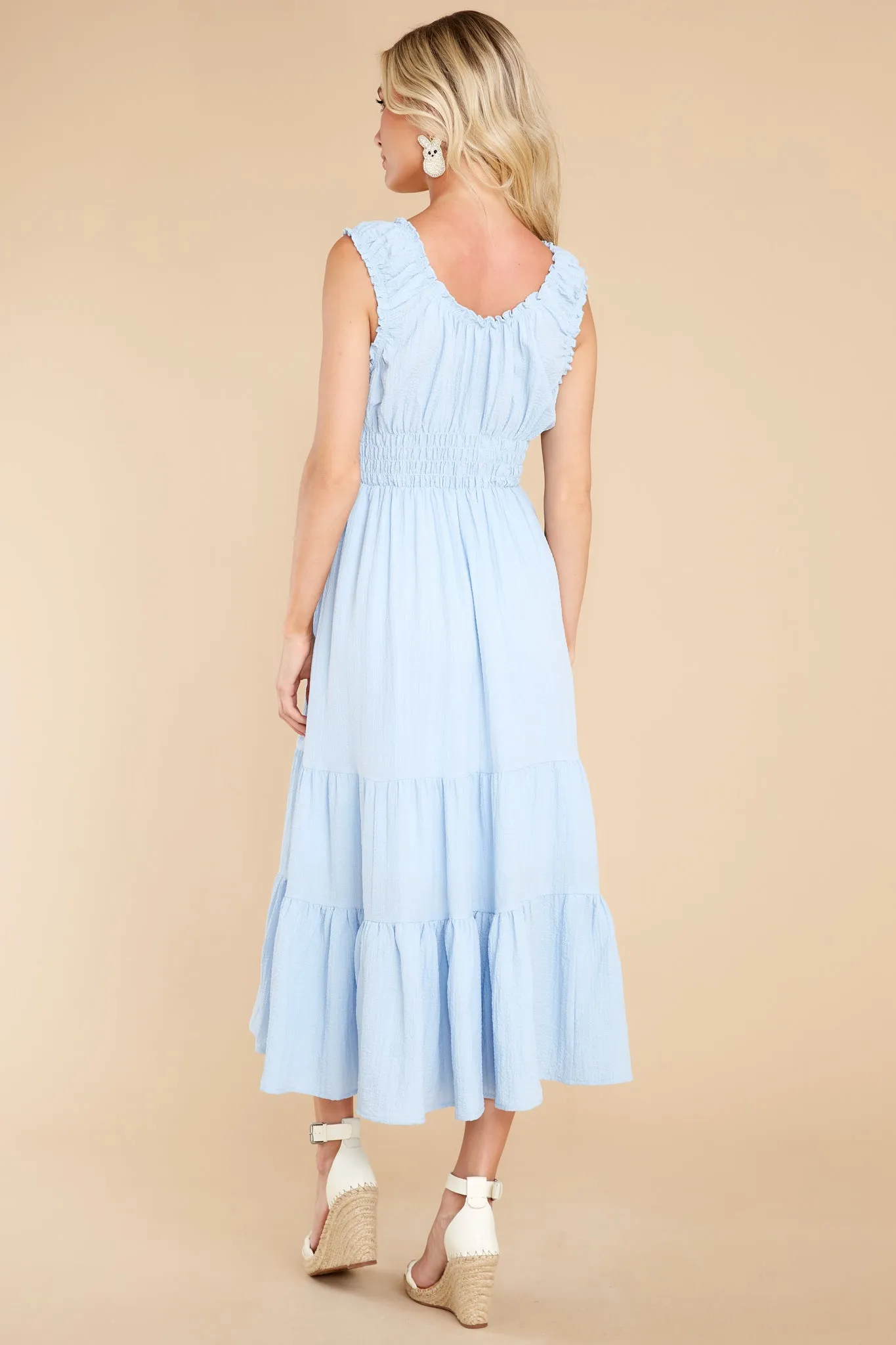 Follow Your Bliss Light Blue Midi Dress