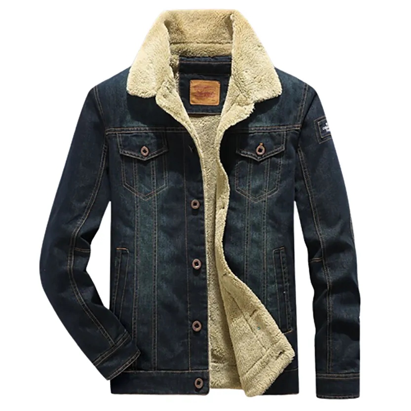 Funki Buys | Jackets | Men's Fleece Denim Trucker Jackets | 7XL