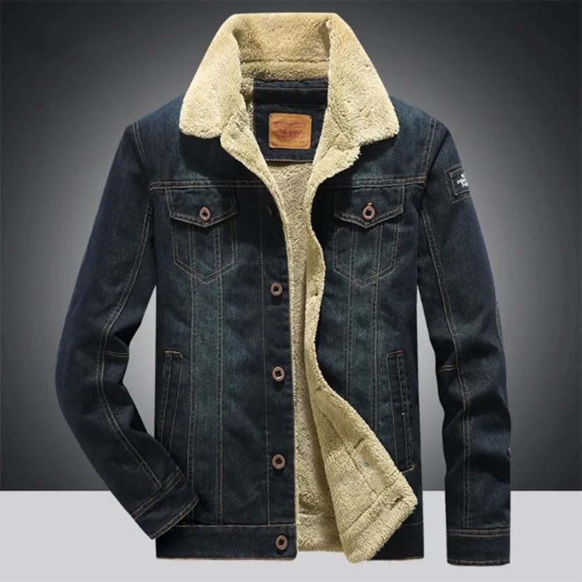 Funki Buys | Jackets | Men's Fleece Denim Trucker Jackets | 7XL