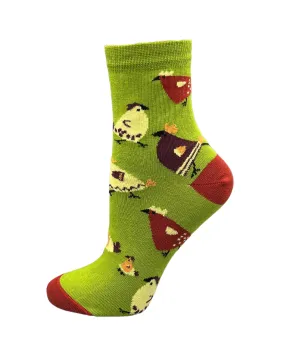 Funky Chickens Women's Crew Socks - Aussie Made