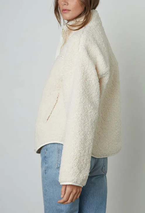 HARLEIGH Sherpa Jacket in Ecru