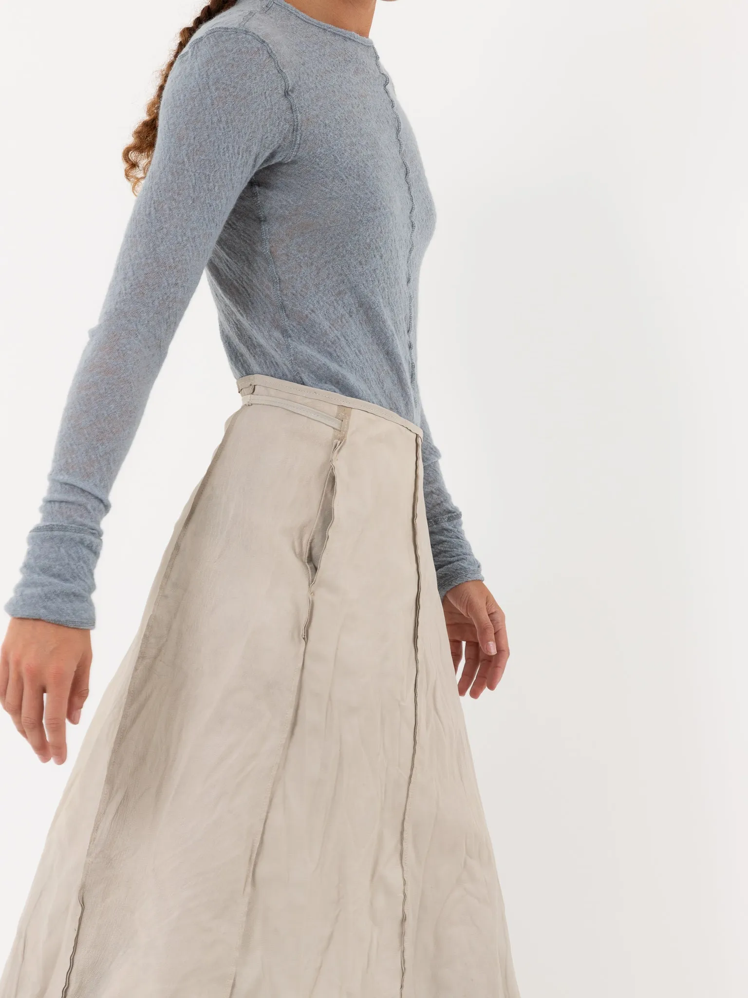 Hazel Brown Leather Wrap Skirt