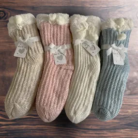 House of Tweed Ladies Fluffy Cosy Socks - One Size