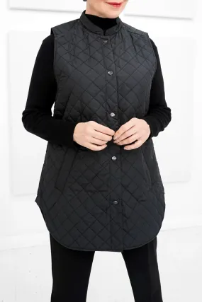 Ilse Jacobsen Short Quilt Vest Black