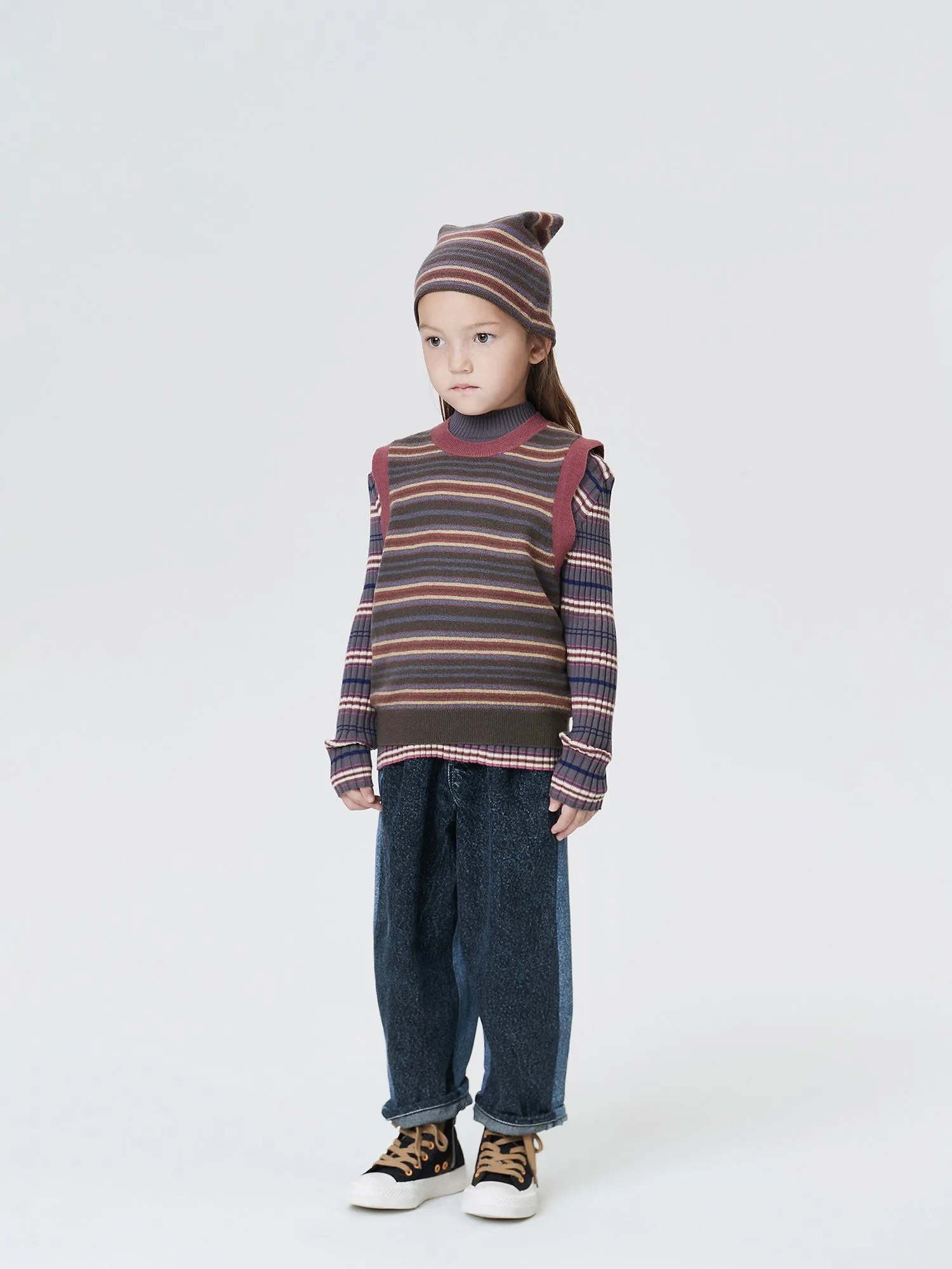 JNBY Striped Knitted Vest