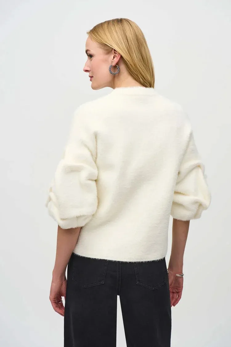 Joseph Ribkoff Sweater Knit Puff Sleeve Jacket 244931