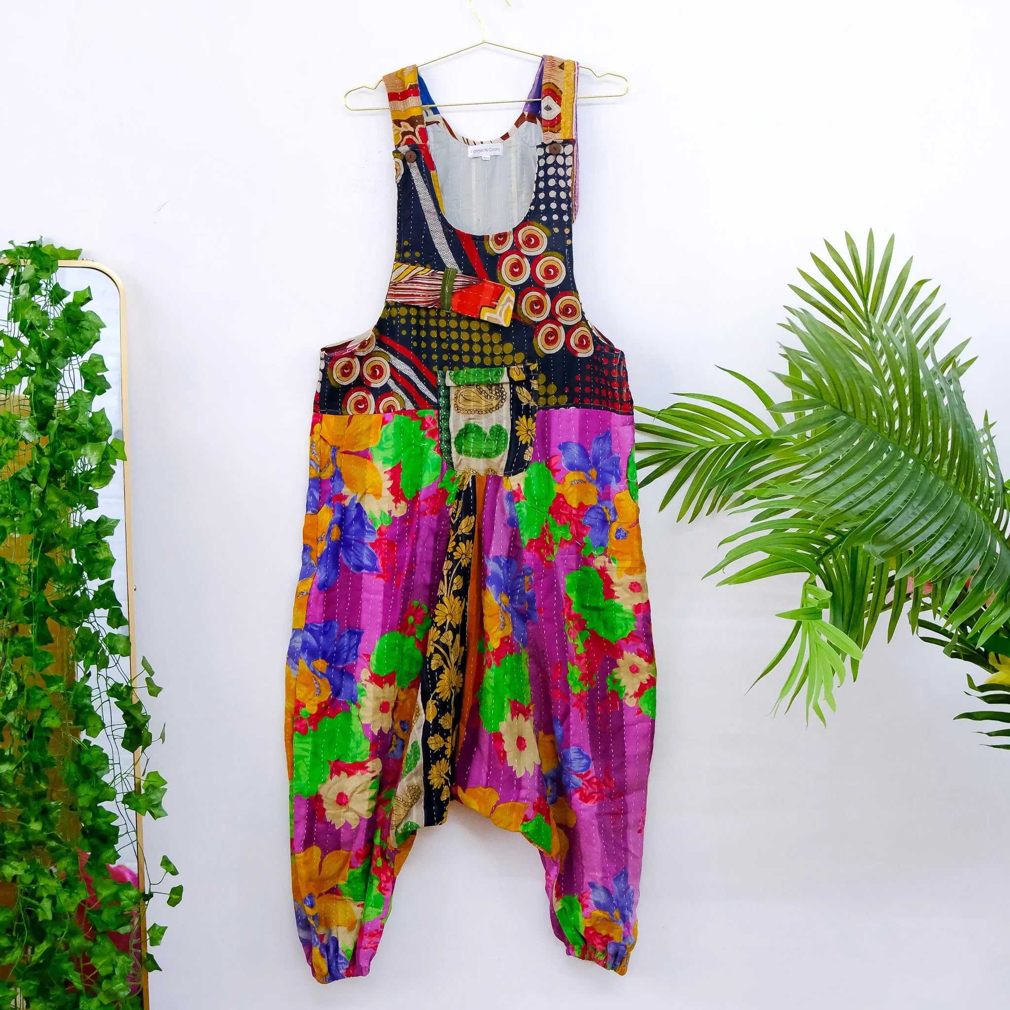 Kantha Harem Jumpsuit with Pockets