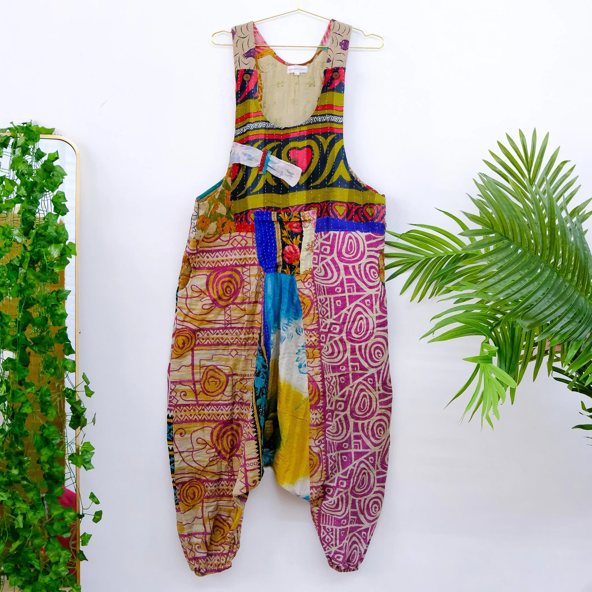 Kantha Harem Jumpsuit with Pockets