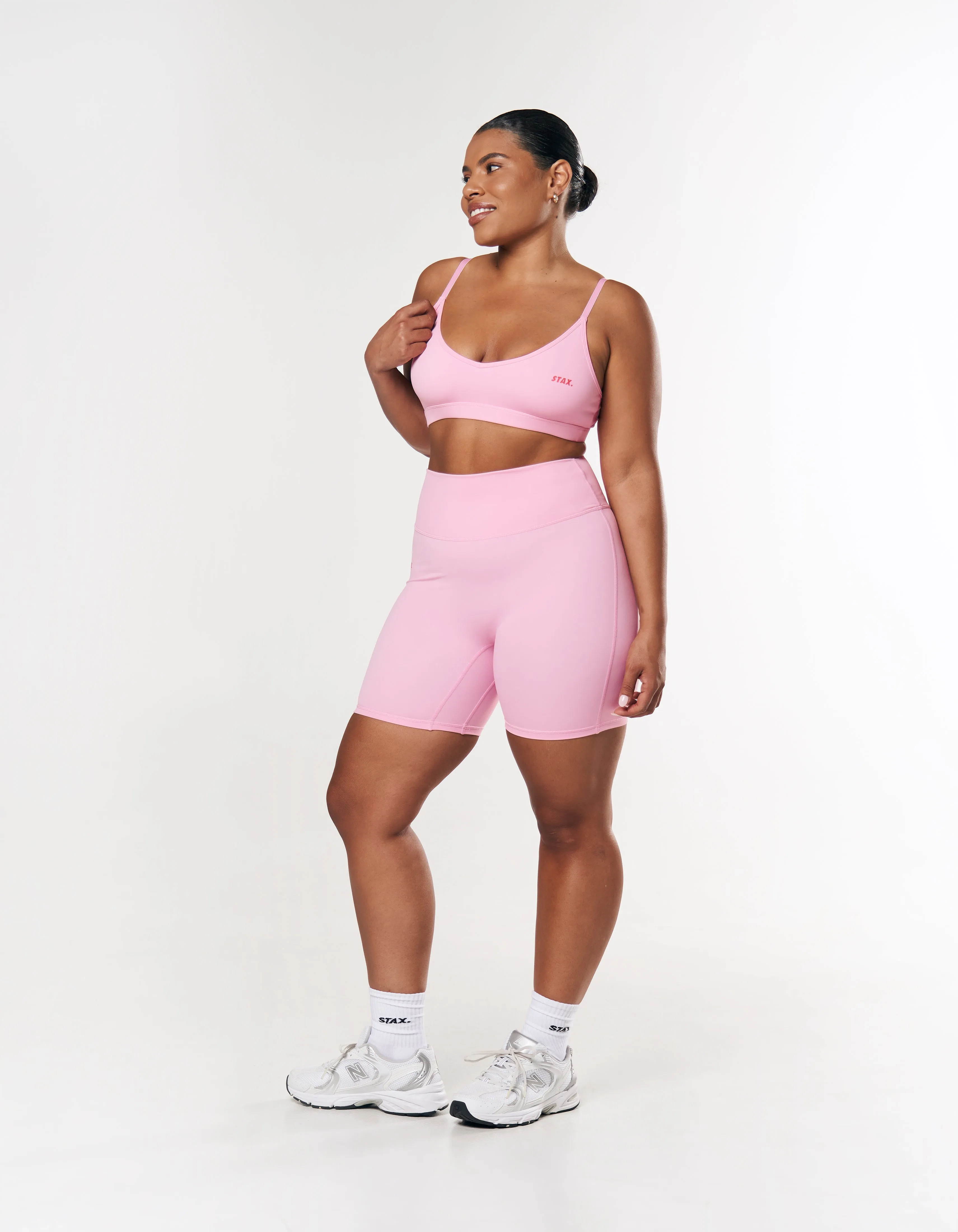 Kic Midi Bike Shorts - Light Pink