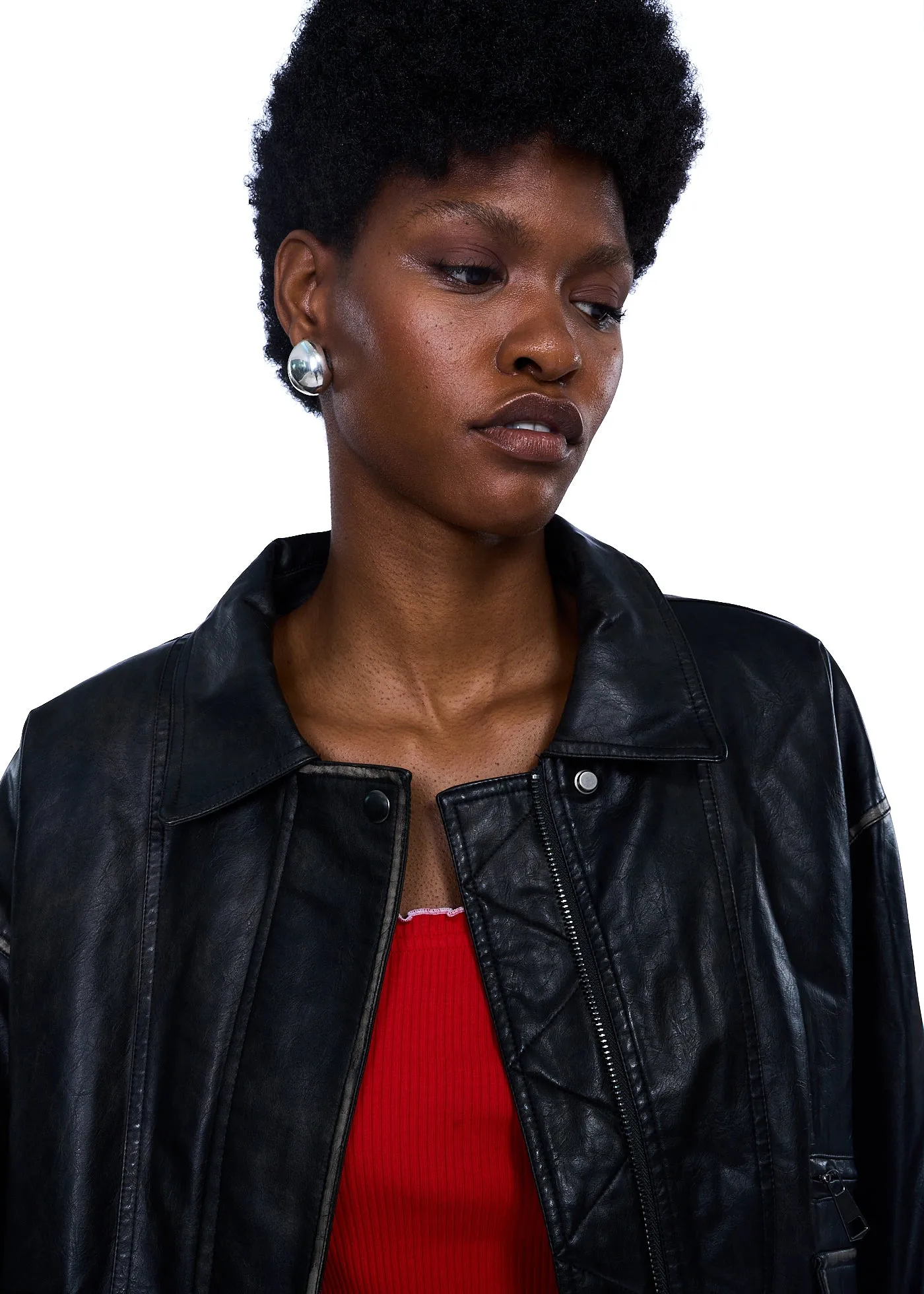 Klint Studio Faux Leather Bomber