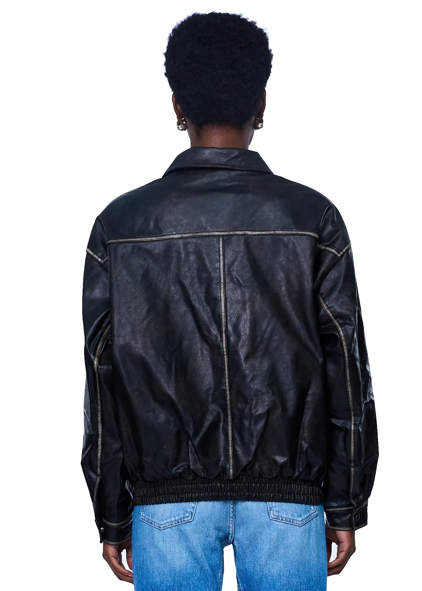 Klint Studio Faux Leather Bomber