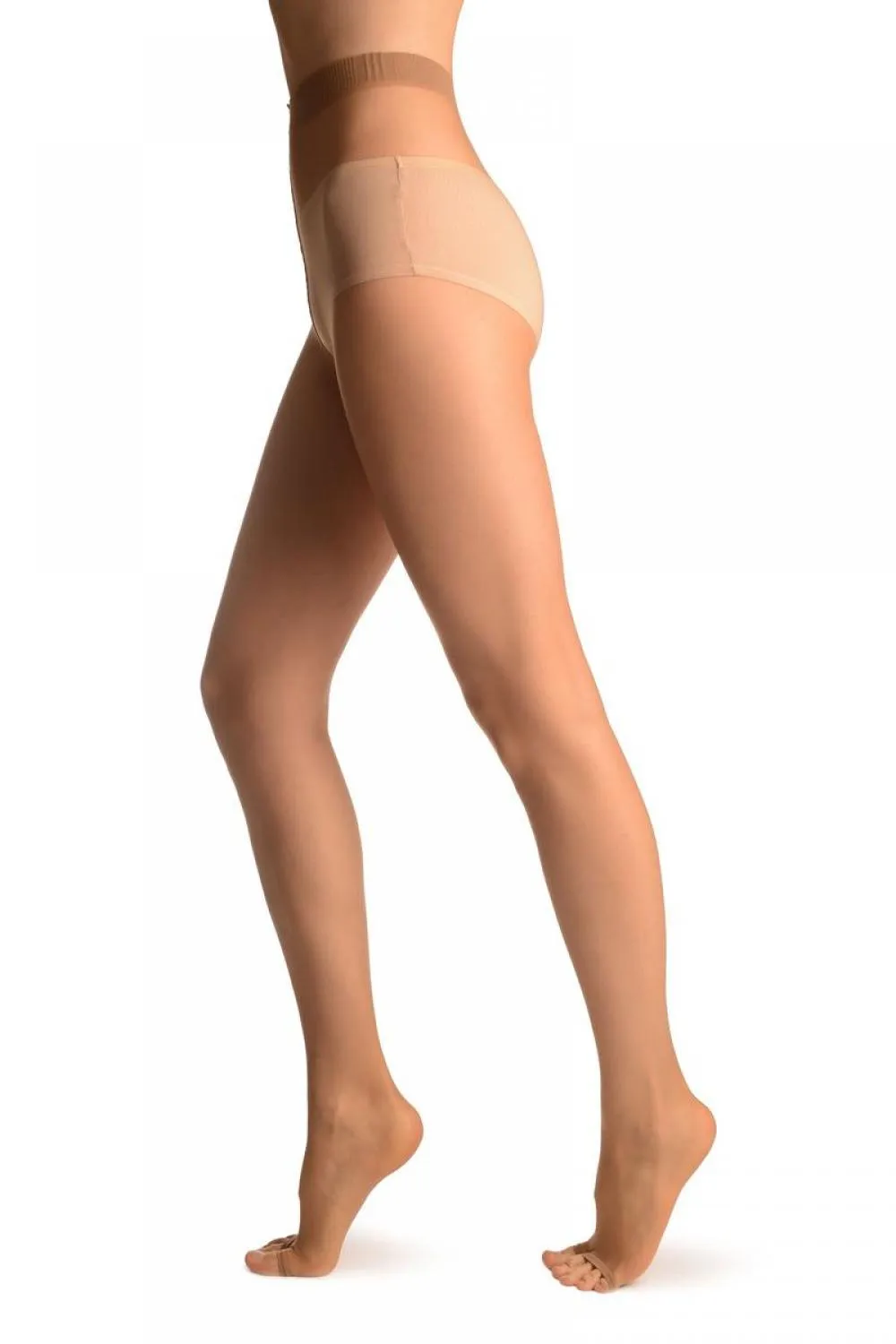 Light Beige With Open Toe Tights