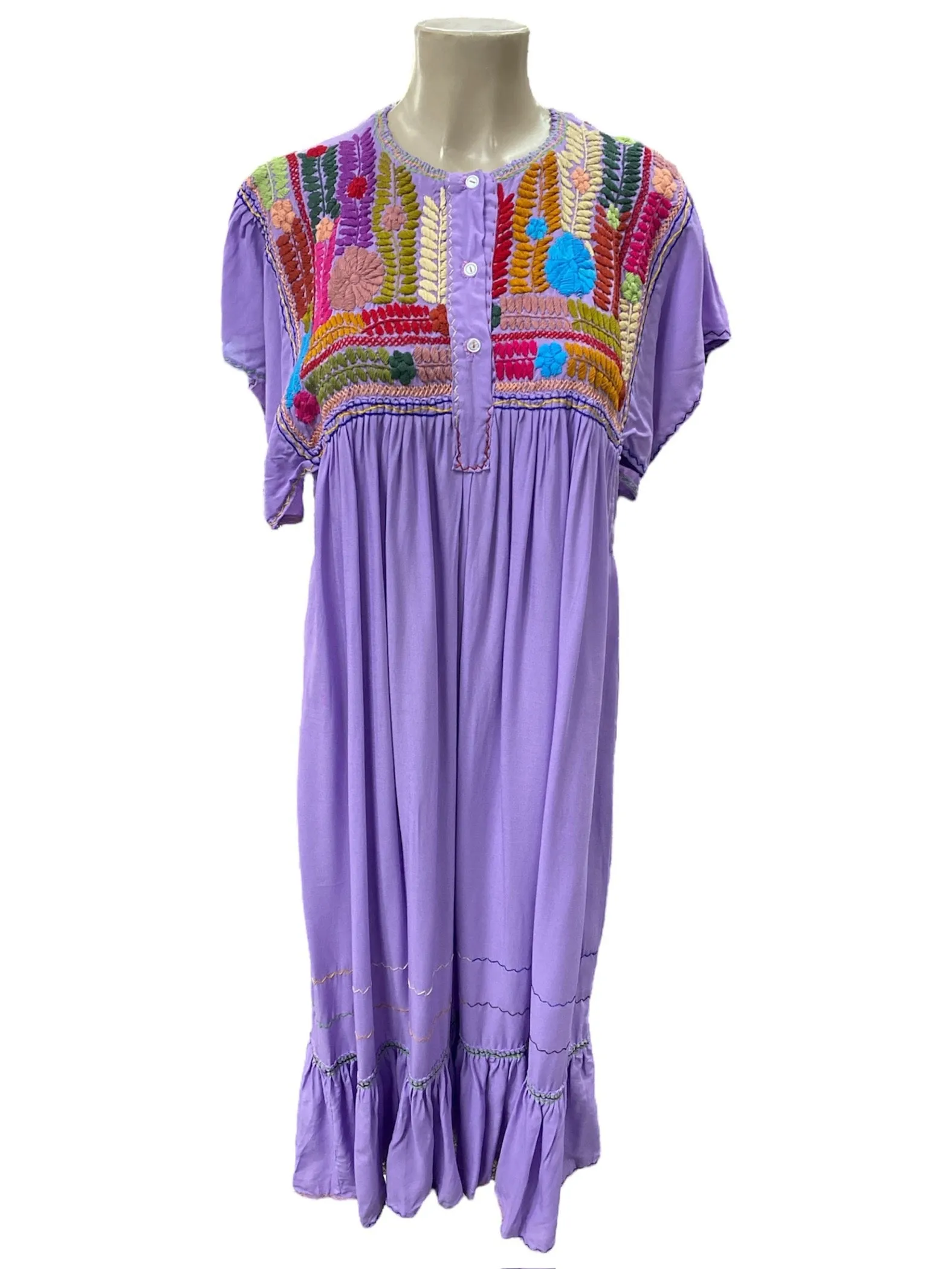 Lina Maxi Embroidered Dress