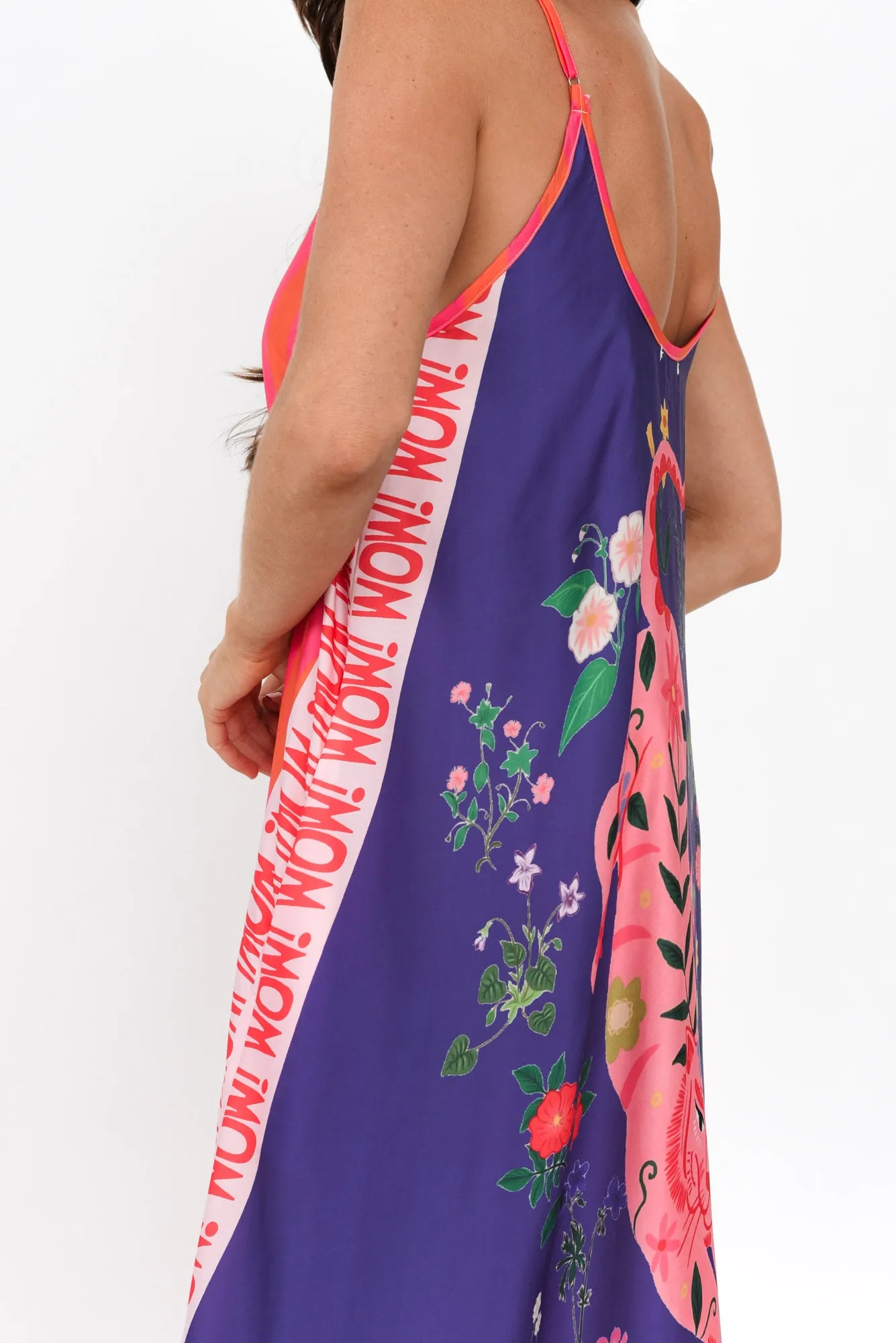 Melina Pink Splice Maxi Dress