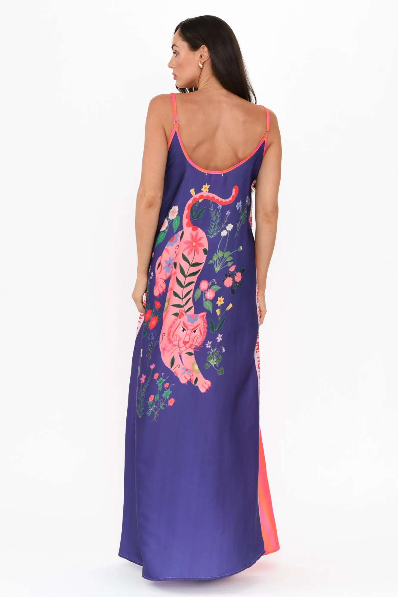 Melina Pink Splice Maxi Dress