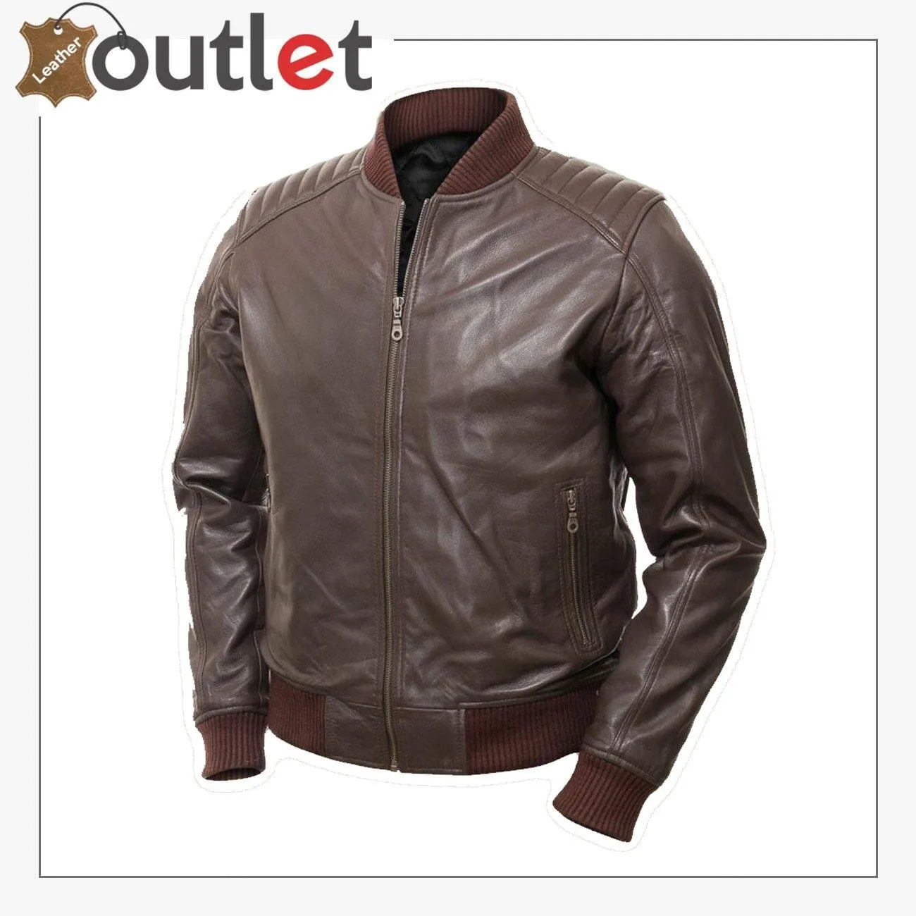 Men Black Bomber Jacket