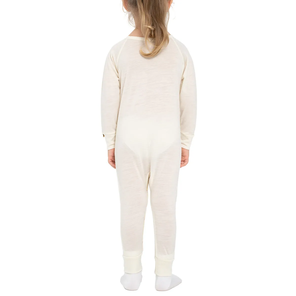 MENIQUE 100% Merino Wool Kids Romper Natural