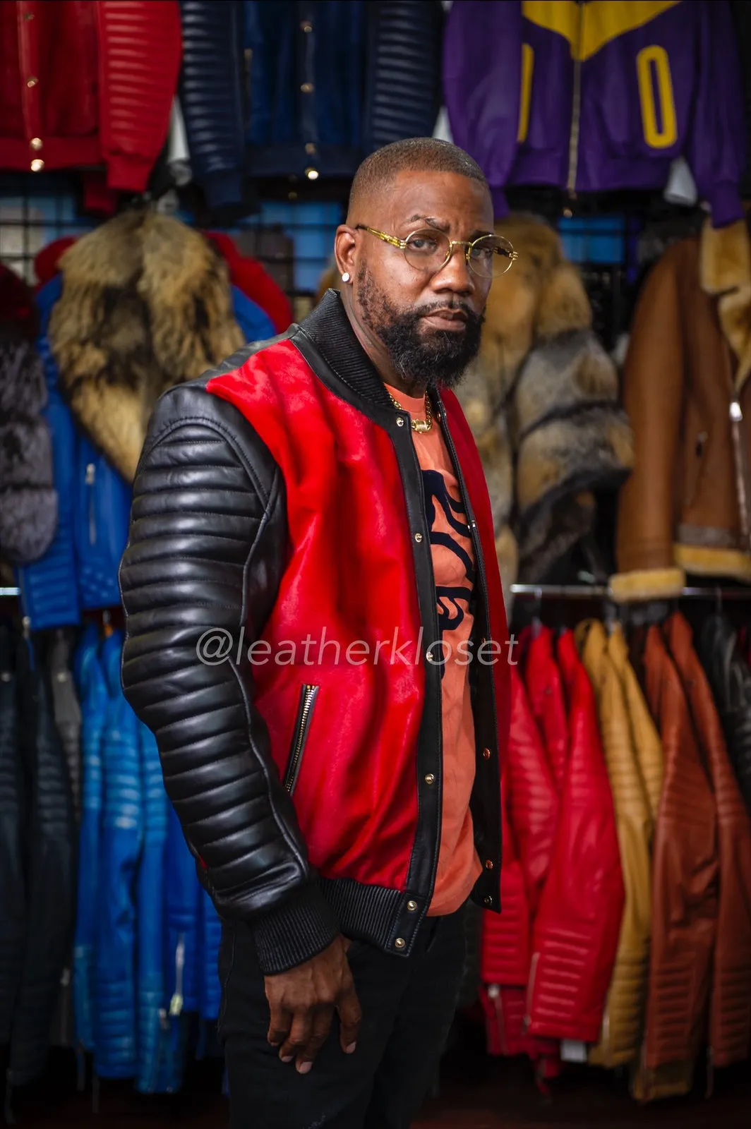 Men's Meek Bomber Jacket [Black/Red]