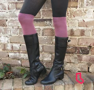 Merino Wool Women's Knee High Socks in Blush - Aussie Made