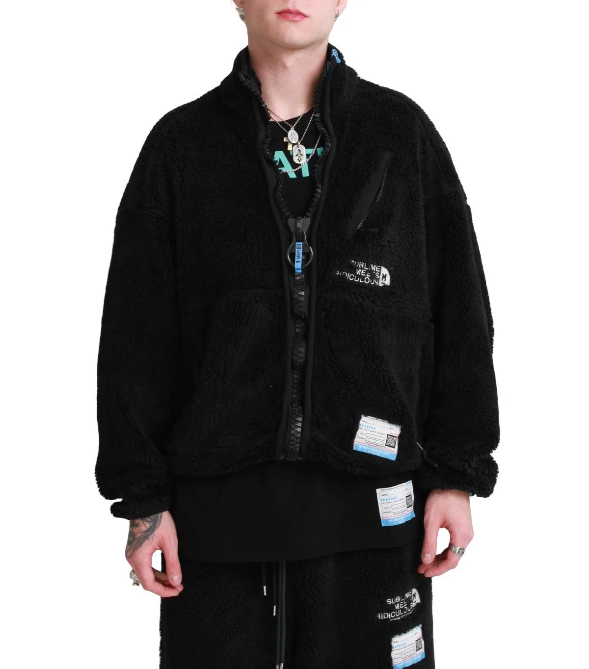 Mihara Yasuhiro Wide Back Boa Blouson Black