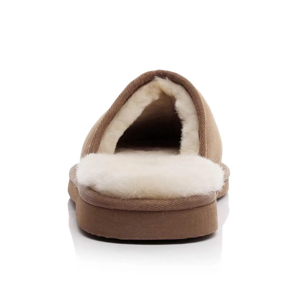 MUBO UGG Mens Slippers Double Face Australia Premium Sheepskin Scuff SW1300