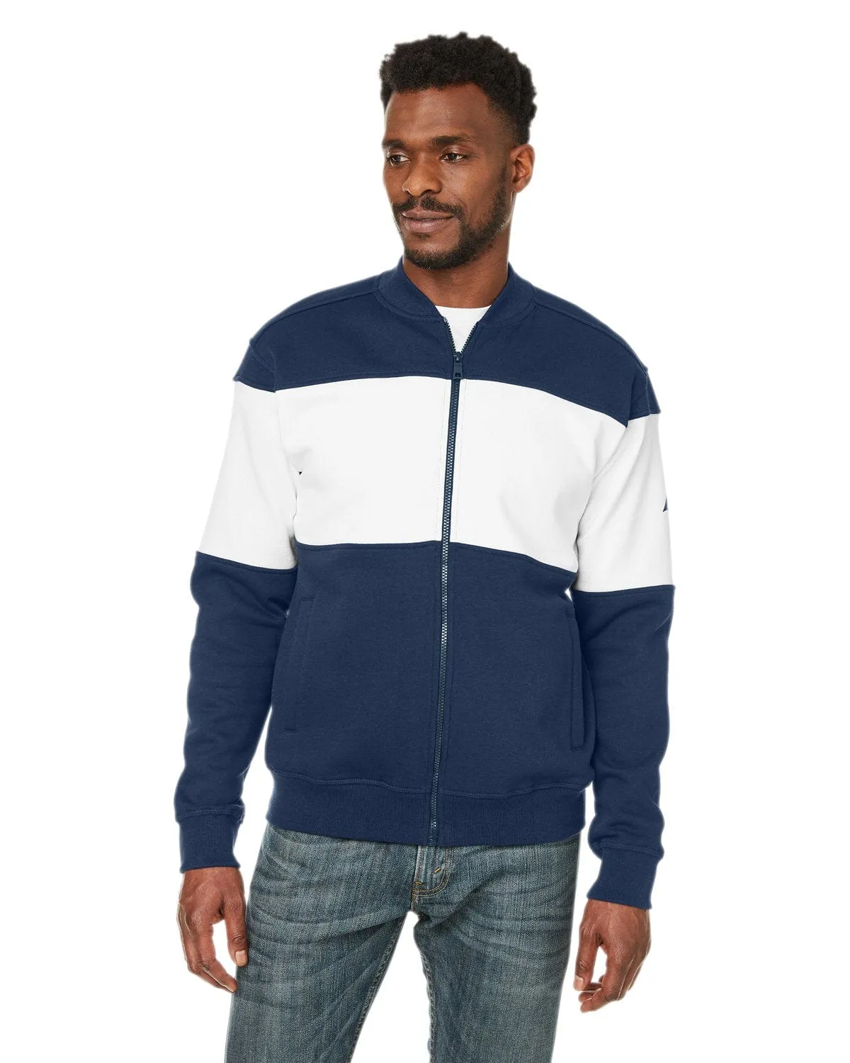 Nautica - Men's Anchor Bomber Full-Zip Fleece Jacket