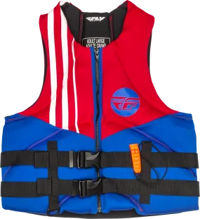 NEOPRENE FLOTATION VEST RED/WHITE/BLUE XS