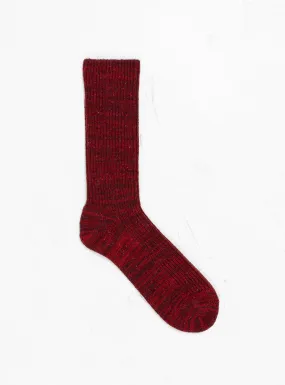 Nep Tweed Marl Socks Burgundy