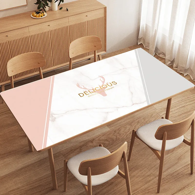 Nordic Style Desk Tablecloth Waterproof and Oil-Proof Household Restaurant Disposable Insulated Dining Table Mat Coffee Table Mats