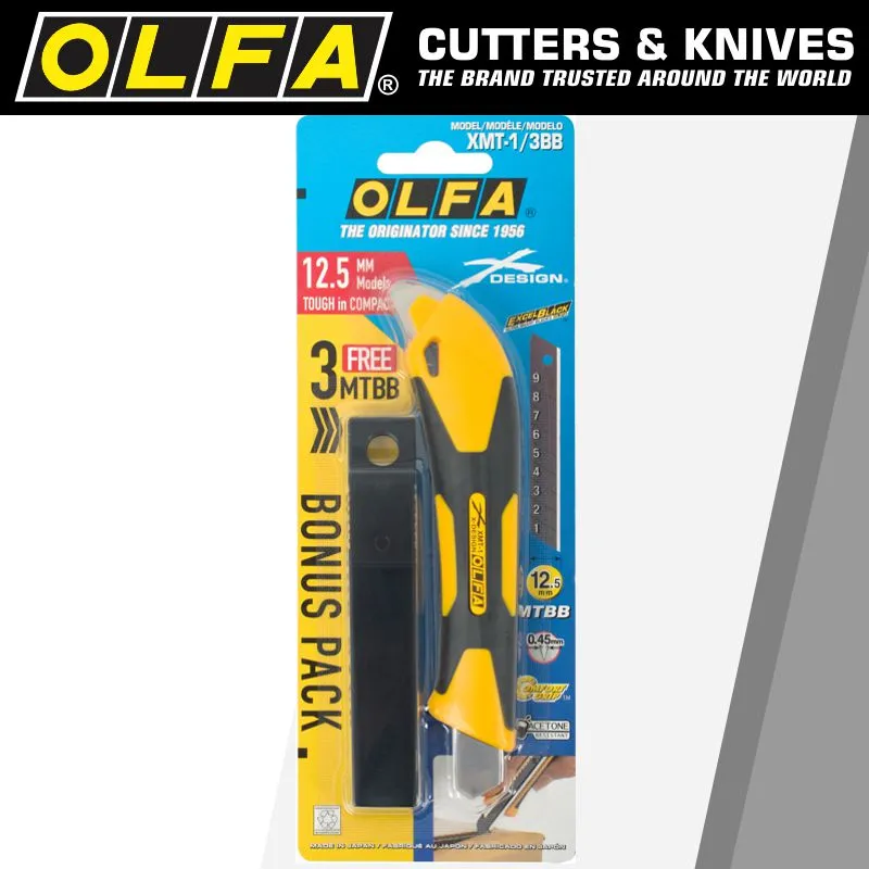 OLFA OLFA POWER X DESIGN XMT CUTTER WITH X3 ULTRA SHARP MTBB BLADES CTR XMT-1-3BB