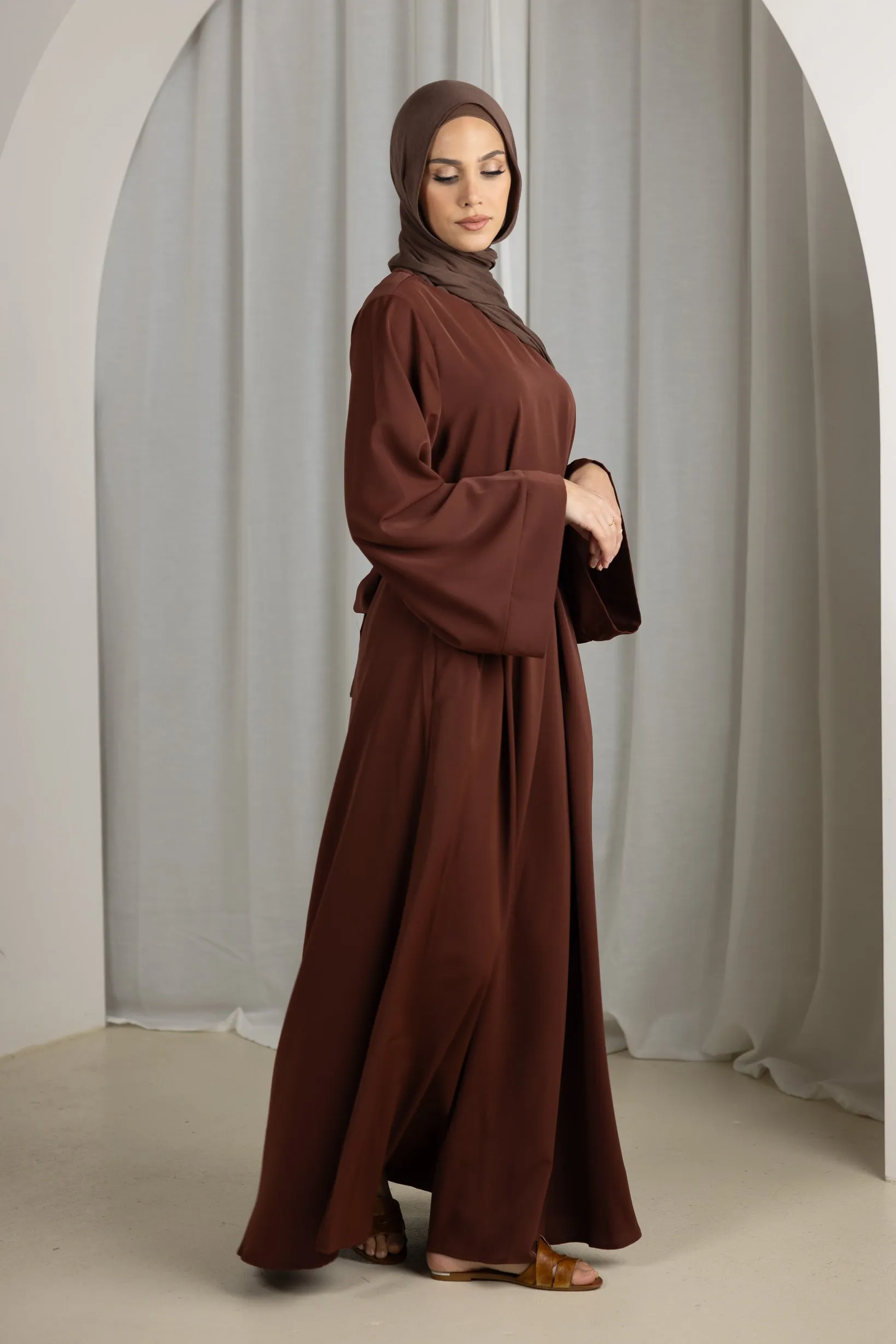 Open Sleeve Abaya - Shades of Brown