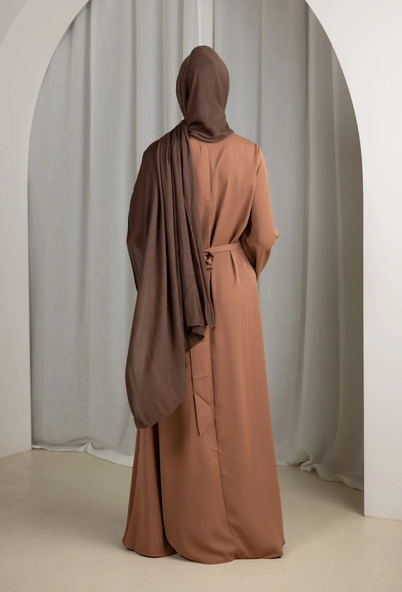 Open Sleeve Abaya - Shades of Brown