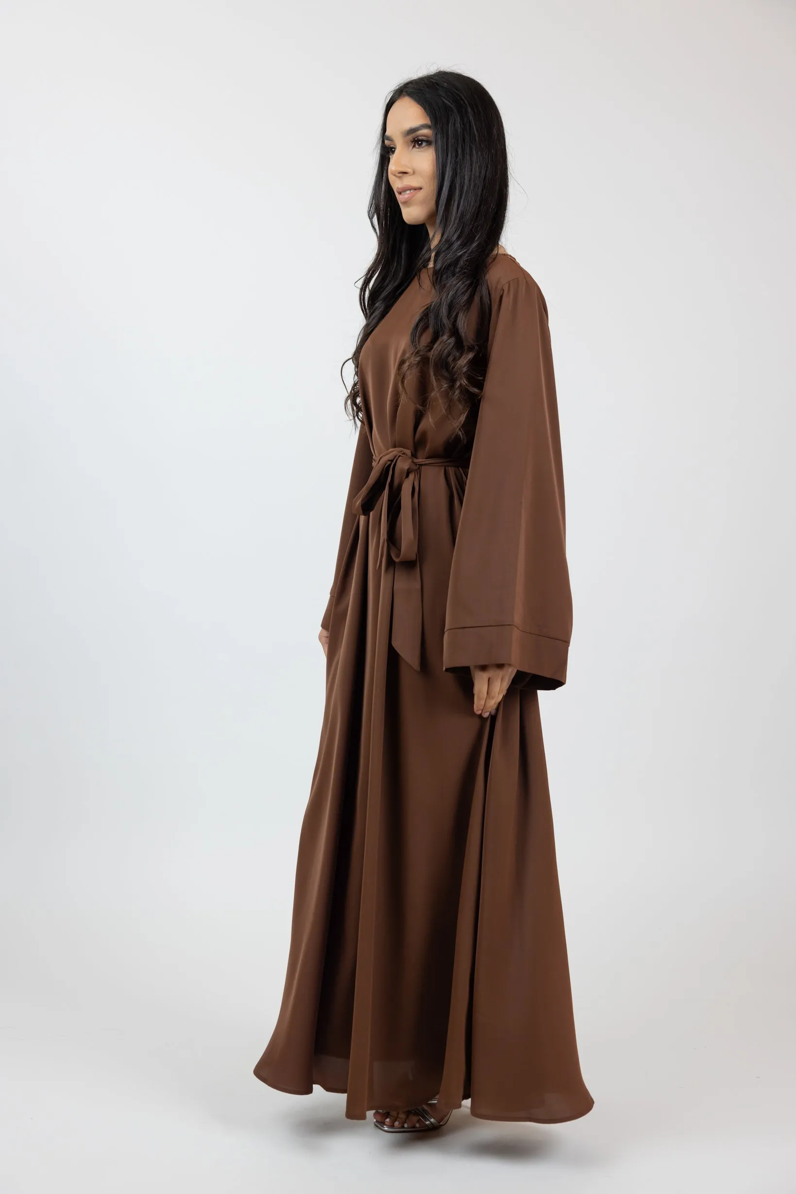 Open Sleeve Abaya - Shades of Brown