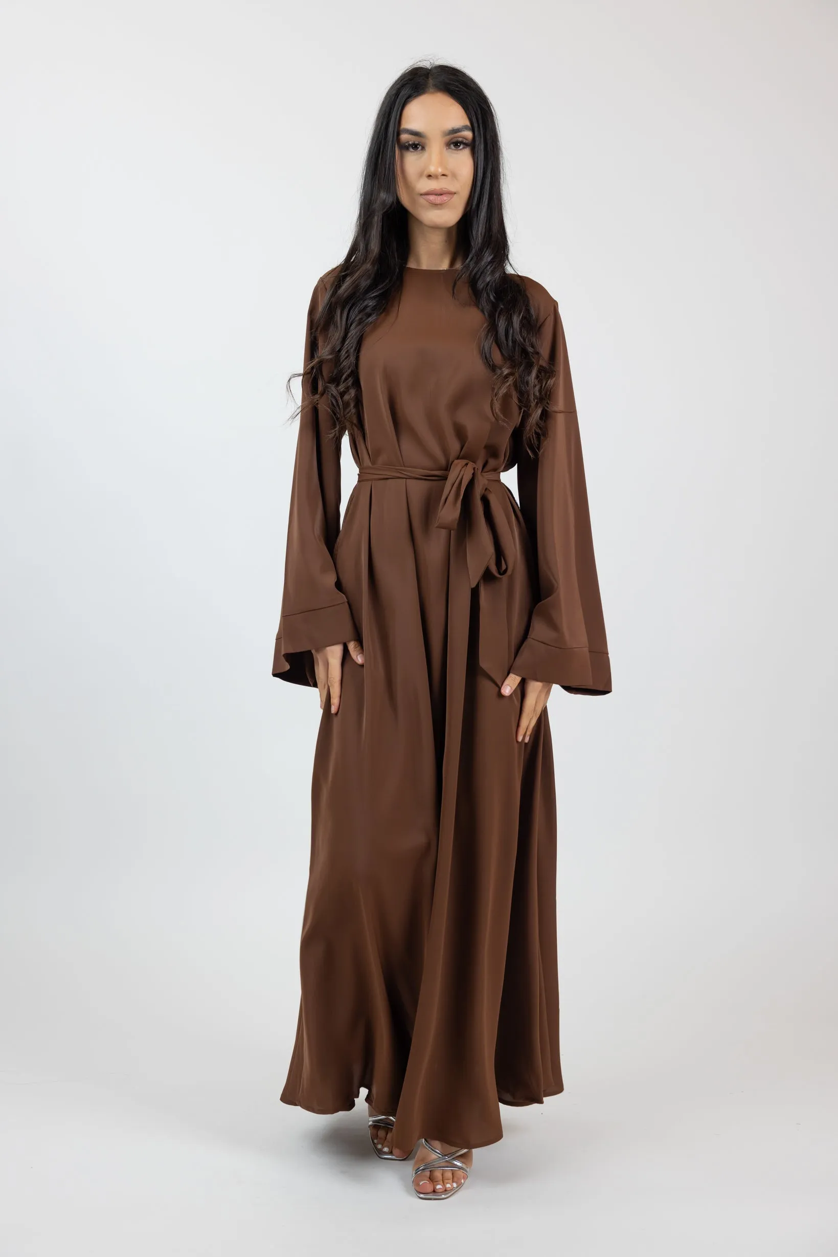 Open Sleeve Abaya - Shades of Brown