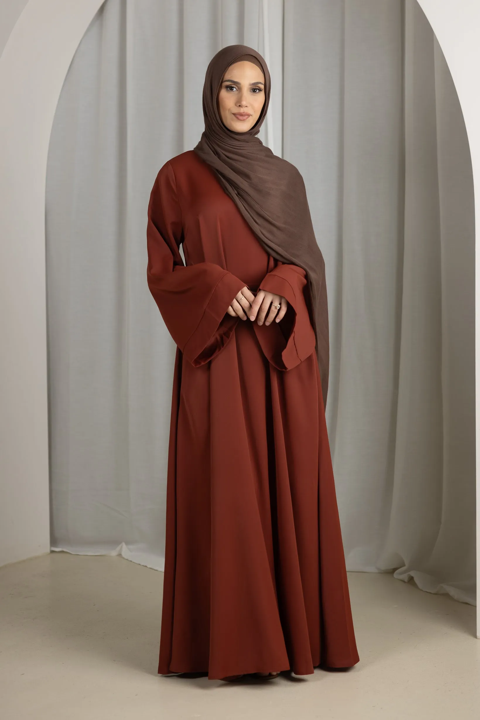 Open Sleeve Abaya - Shades of Brown