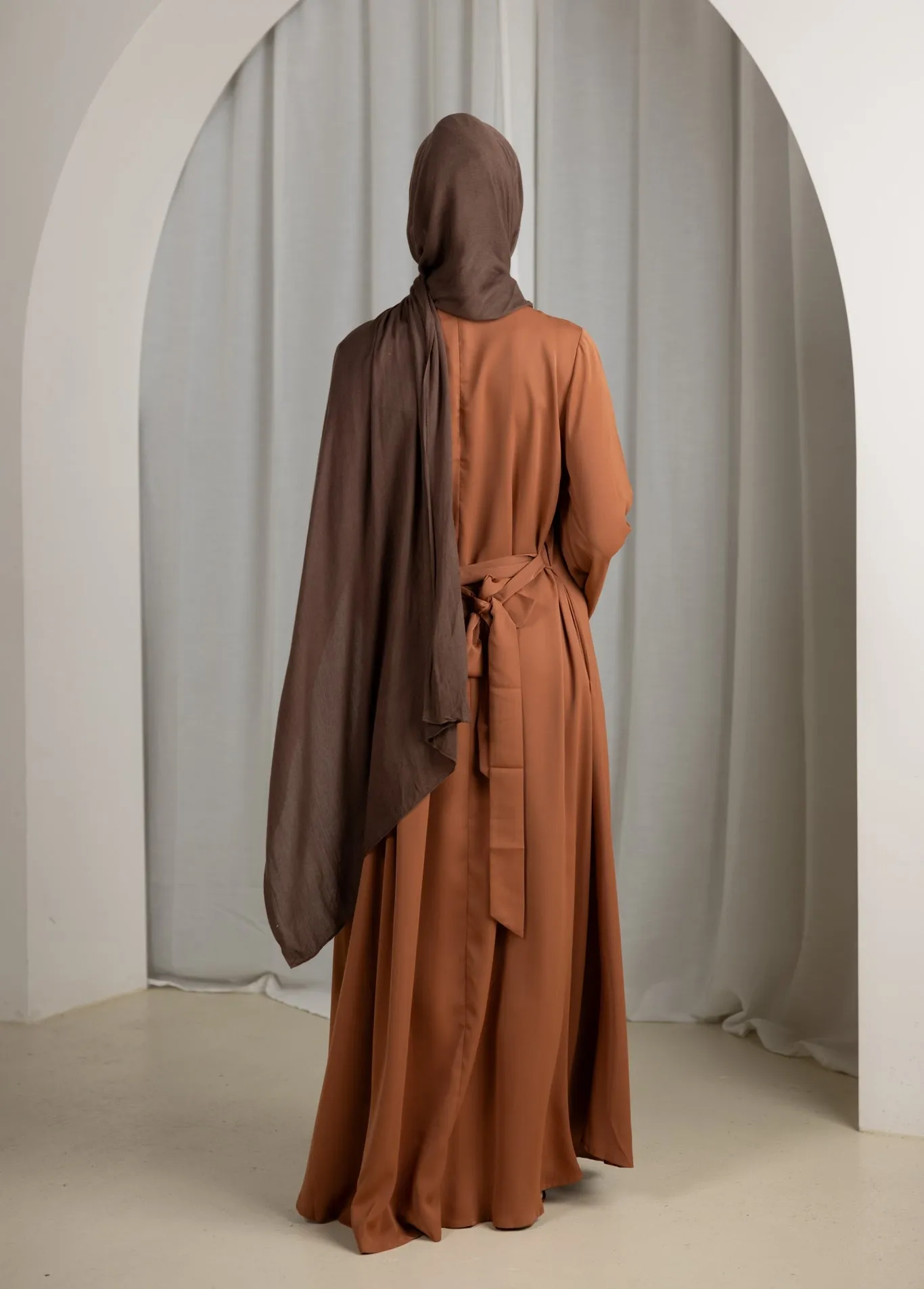 Open Sleeve Abaya - Shades of Brown