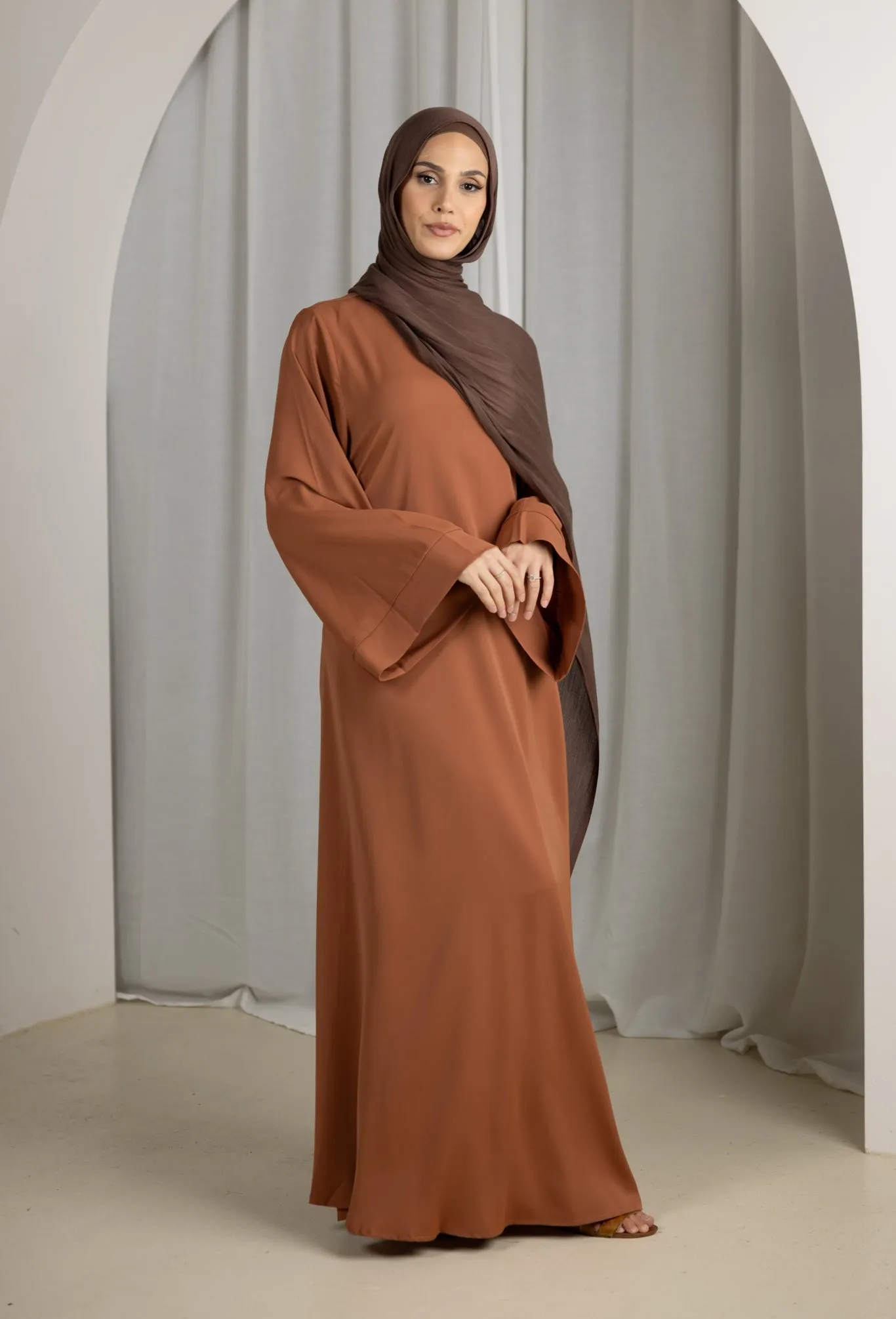 Open Sleeve Abaya - Shades of Brown