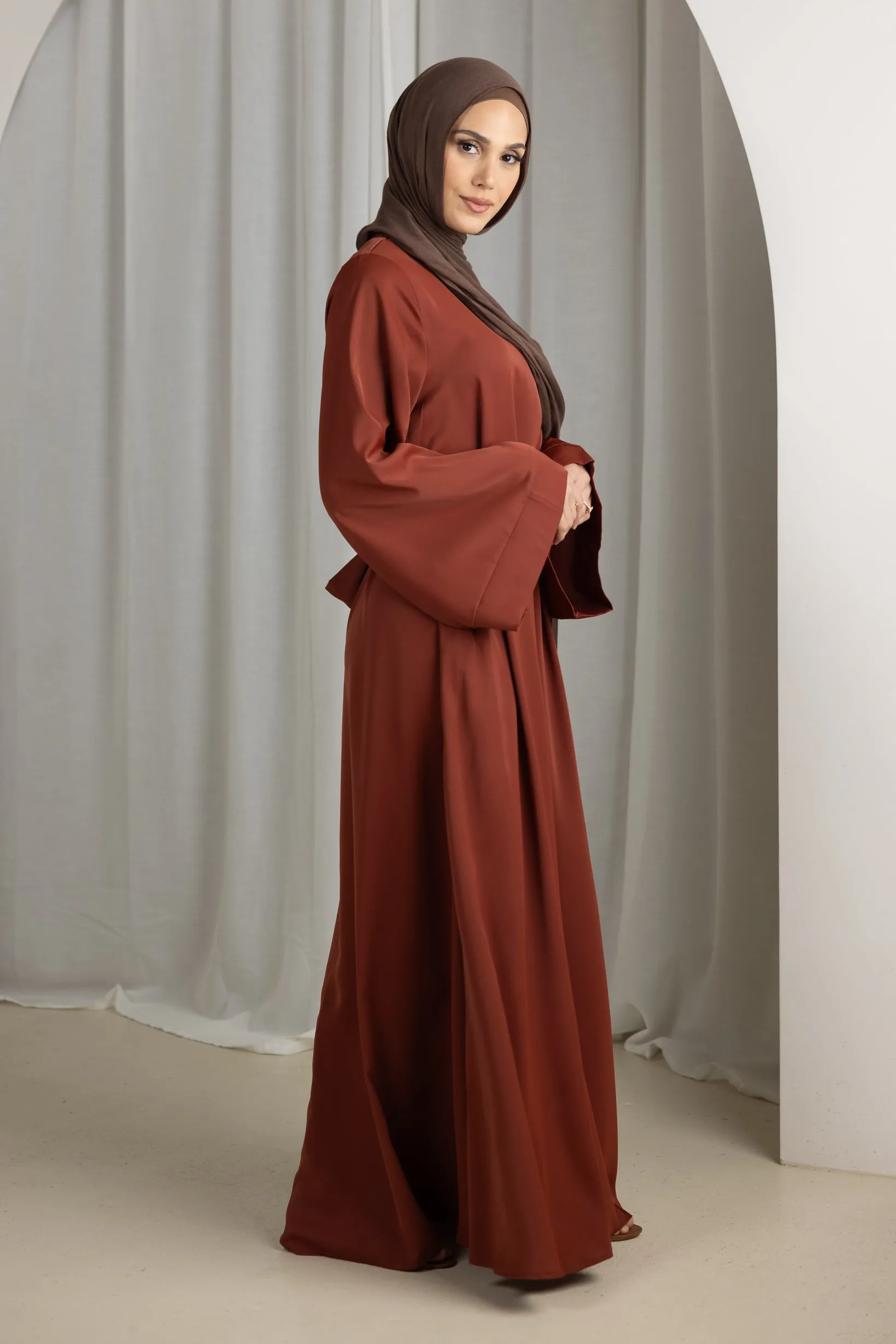 Open Sleeve Abaya - Shades of Brown