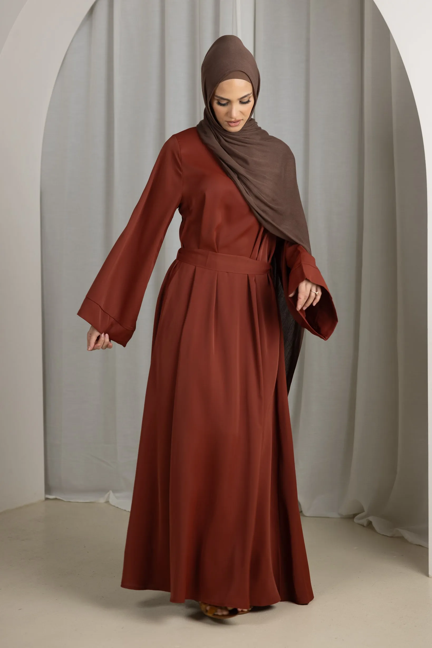 Open Sleeve Abaya - Shades of Brown