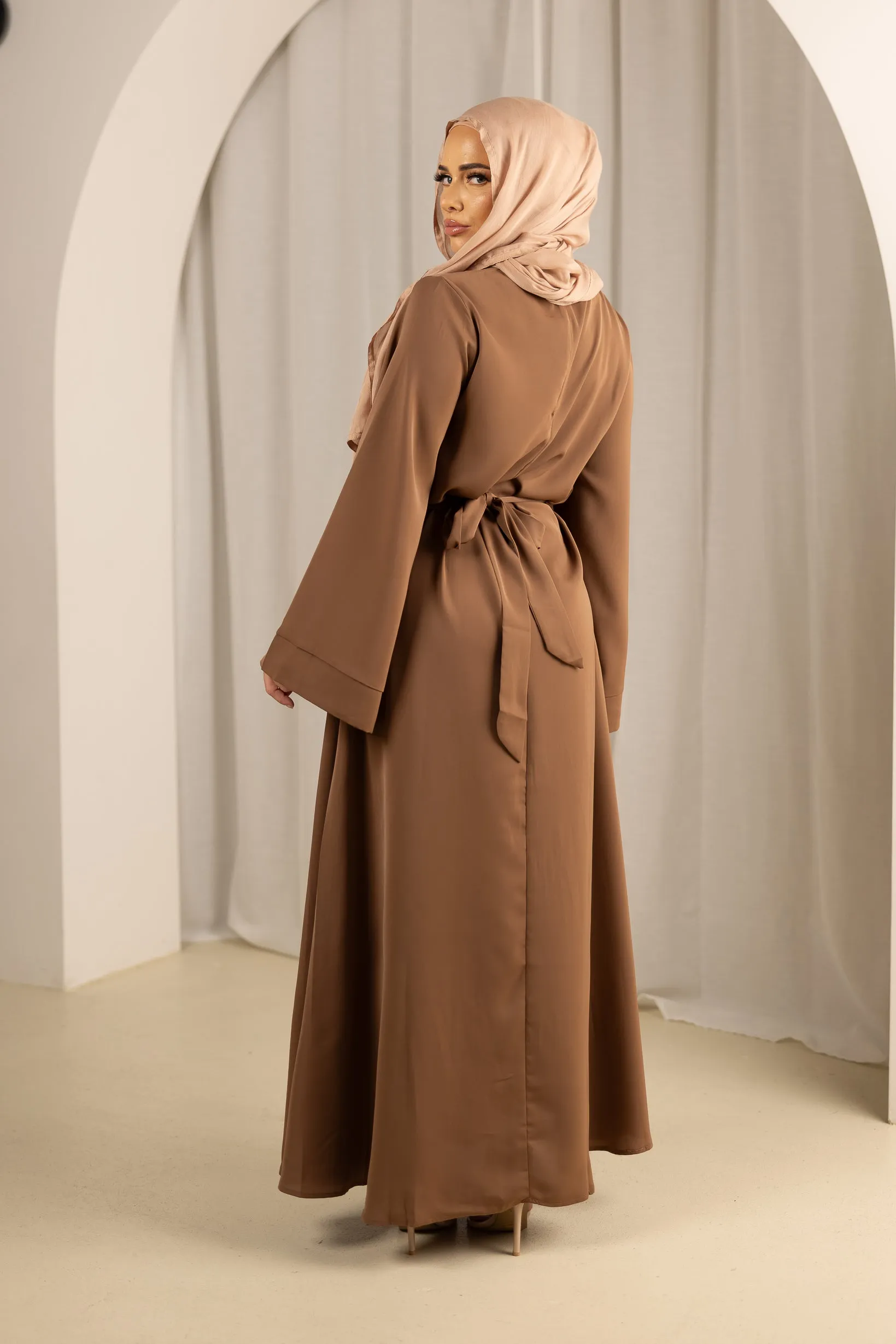 Open Sleeve Abaya - Shades of Brown